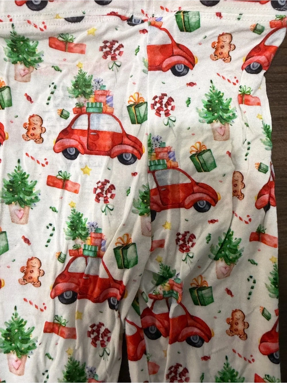 Stitchy Fish Holiday Car Print Bamboo Pajama Set
